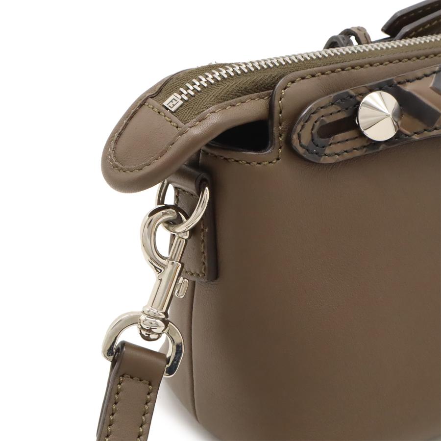 FENDI フェンディ BY THE WAY バイザウェイ ミニ ハンドバッグ 2WAY ショルダーバッグ ズッカ柄 FFモチーフ レザー ダークブラウン_3