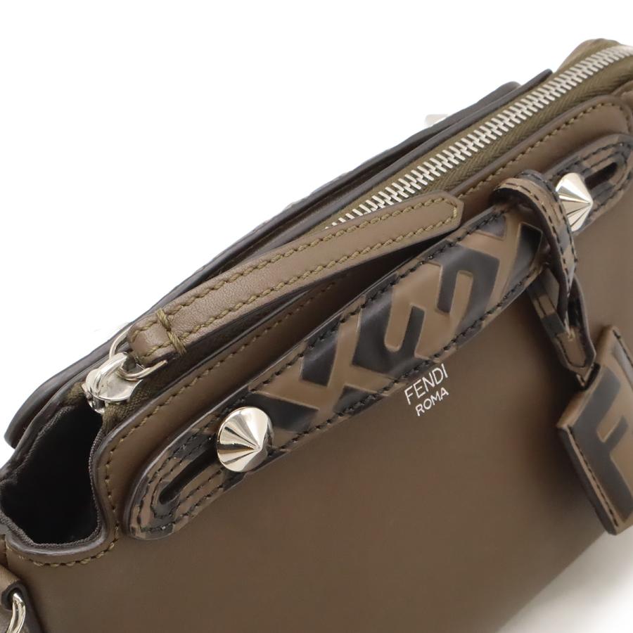 FENDI フェンディ BY THE WAY バイザウェイ ミニ ハンドバッグ 2WAY ショルダーバッグ ズッカ柄 FFモチーフ レザー ダークブラウン_5