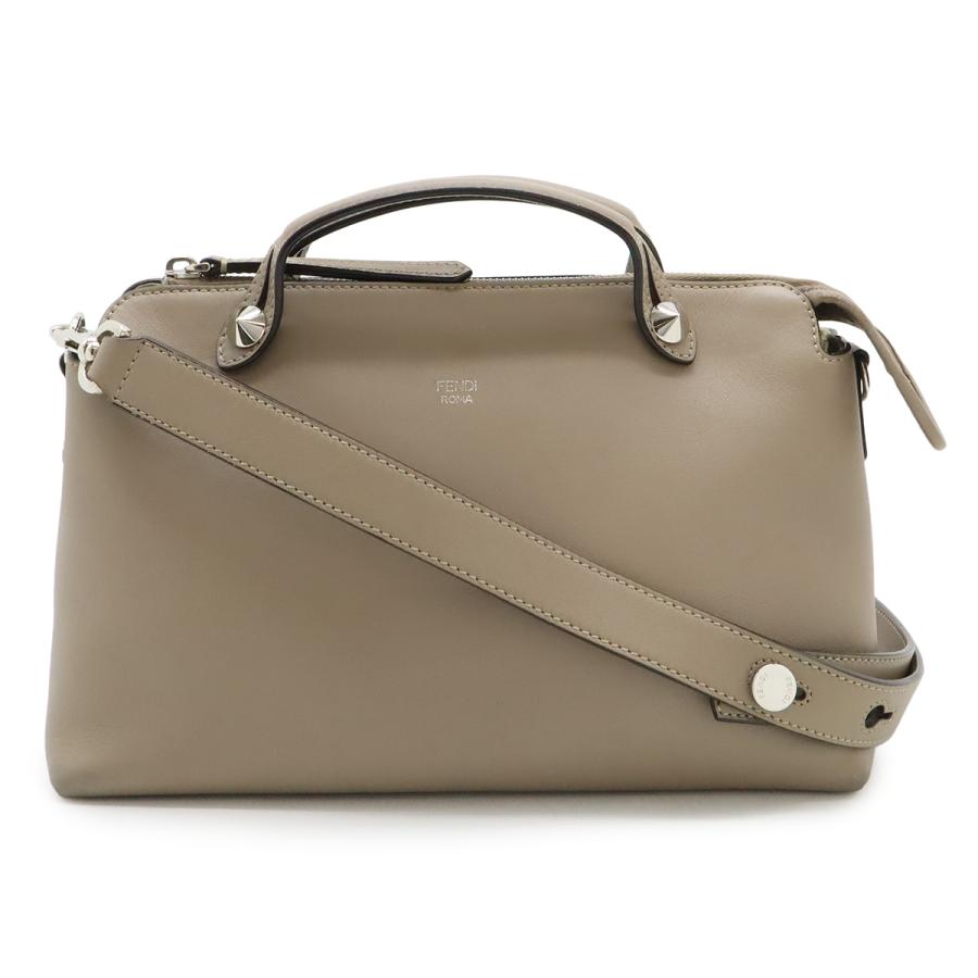 FENDI フェンディ BY THE WAY バイザウェイ ミディアム ハンドバッグ 2WAY ショルダーバッグ レザー グレージュ シルバー金具 8BL146 | FENDI