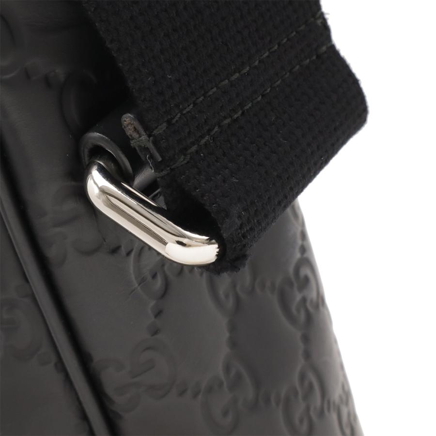 GUCCI グッチ グッチシマ シェリーライン ショルダーバッグ メッセンジャーバッグ ラバーコーティングレザー ブラック 黒 シルバー金具 | GUCCI | 05