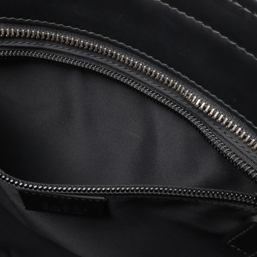 GUCCI グッチ グッチシマ シェリーライン ショルダーバッグ メッセンジャーバッグ ラバーコーティングレザー ブラック 黒 シルバー金具 | GUCCI | 08