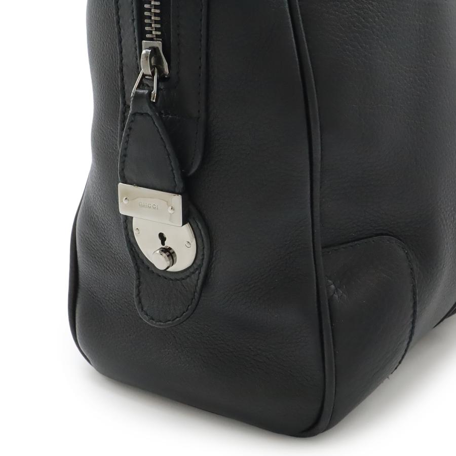 GUCCI グッチ ボストンバッグ 旅行カバン トラベルバッグ ハンドバッグ レザー ブラック 黒 シルバー金具 145845 | GUCCI | 04