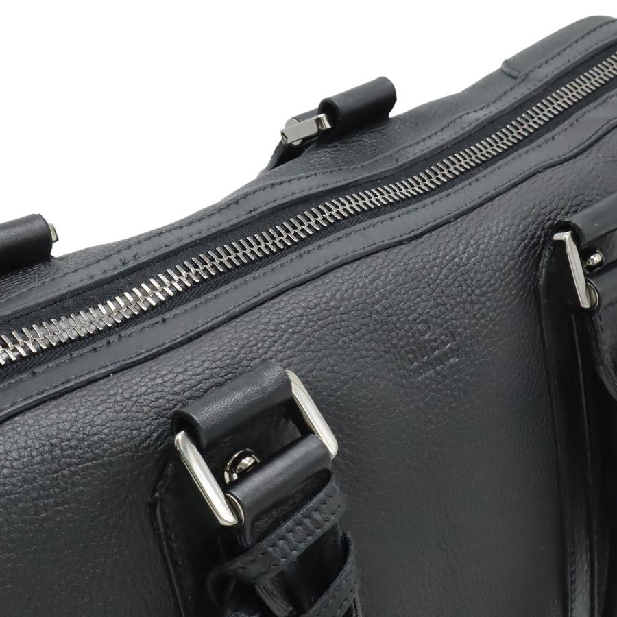 GUCCI グッチ ボストンバッグ 旅行カバン トラベルバッグ ハンドバッグ レザー ブラック 黒 シルバー金具 145845 | GUCCI | 07