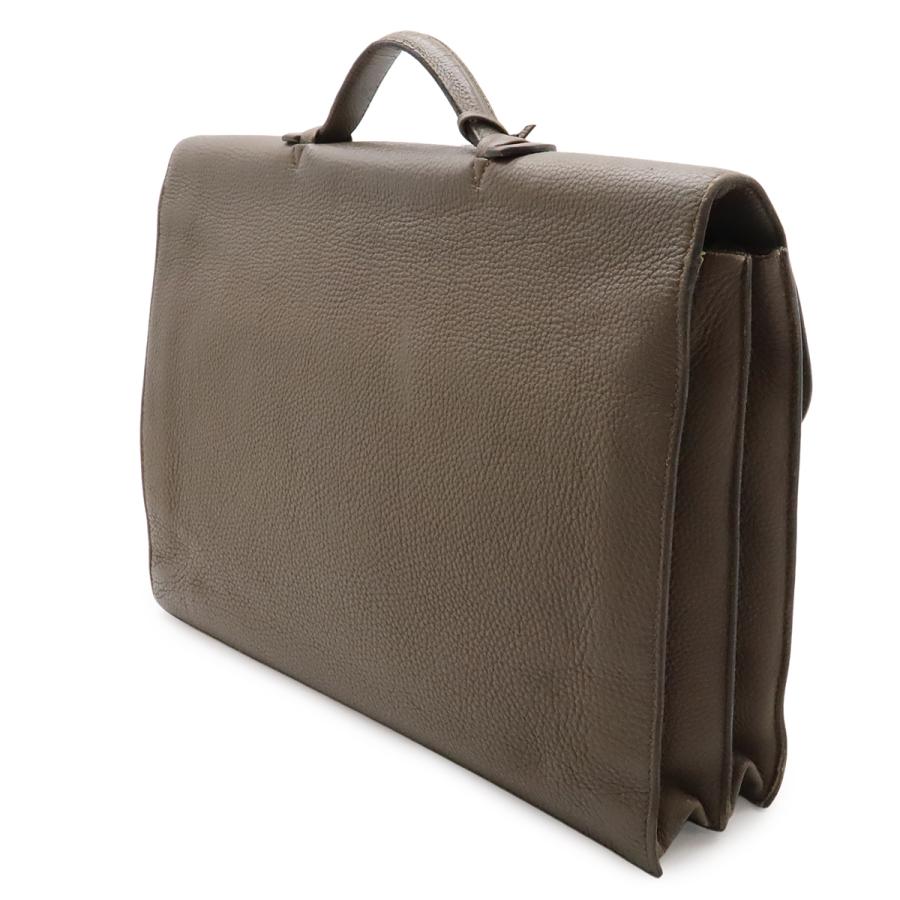 HERMES エルメス サックアデペッシュ41 ビジネスバッグ ブリーフケース 書類カバン トゴ レザー エトゥープ シルバー金具 □O刻印 | HERMES | 01