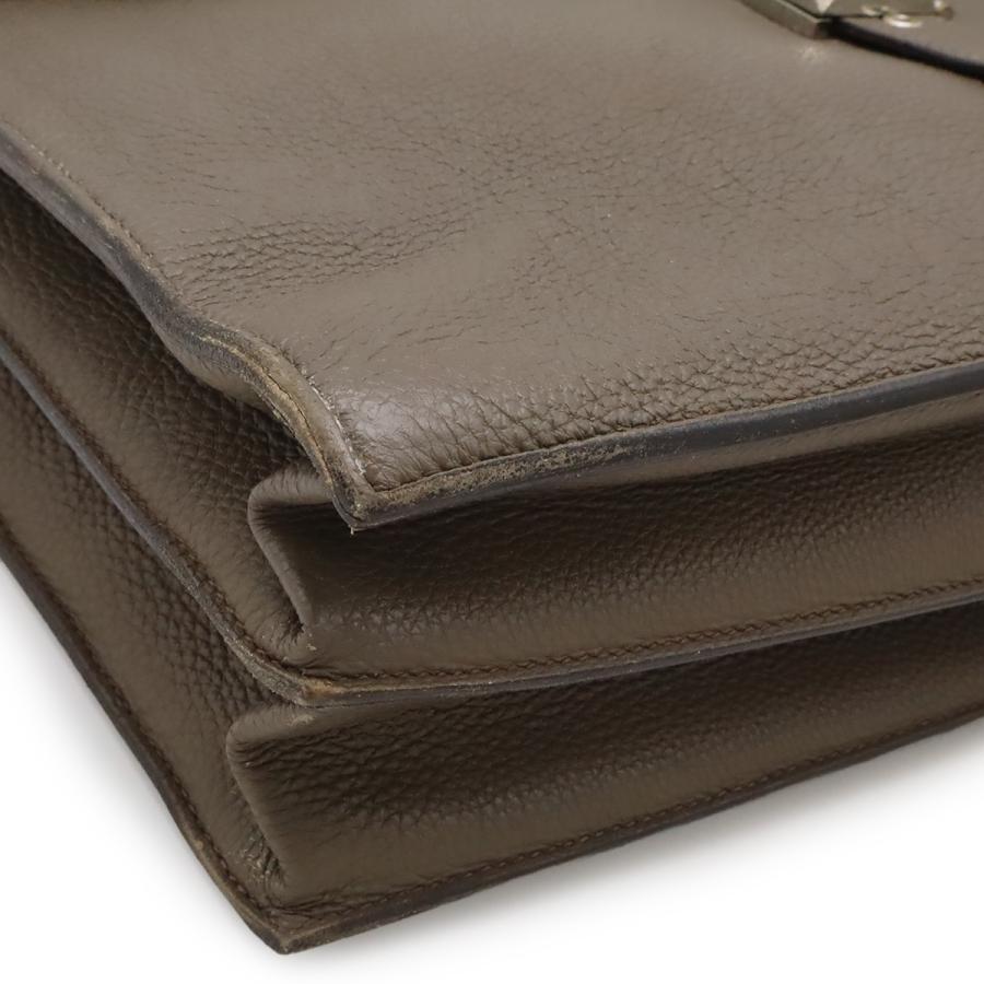 HERMES エルメス サックアデペッシュ41 ビジネスバッグ ブリーフケース 書類カバン トゴ レザー エトゥープ シルバー金具 □O刻印 | HERMES | 02