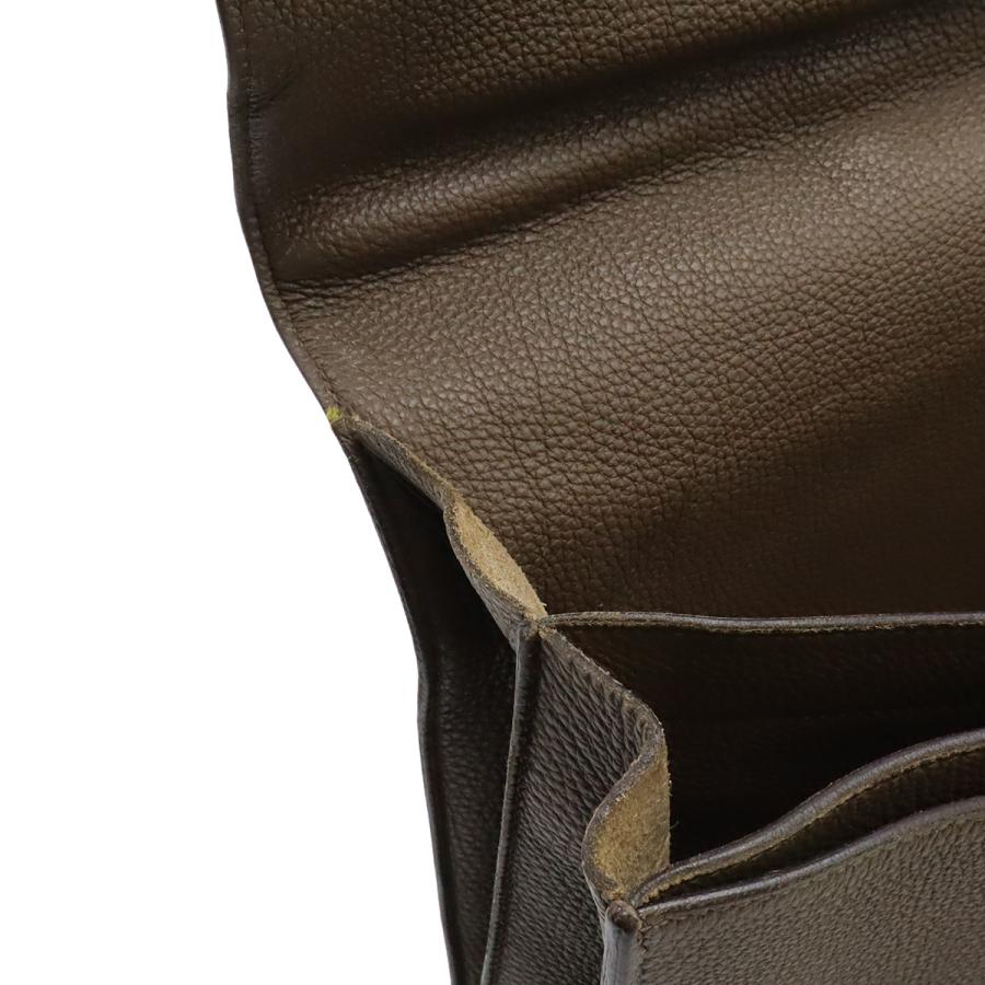 HERMES エルメス サックアデペッシュ41 ビジネスバッグ ブリーフケース 書類カバン トゴ レザー エトゥープ シルバー金具 □O刻印 | HERMES | 04
