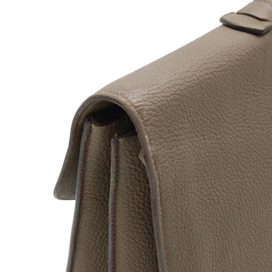 HERMES エルメス サックアデペッシュ41 ビジネスバッグ ブリーフケース 書類カバン トゴ レザー エトゥープ シルバー金具 □O刻印 | HERMES | 06