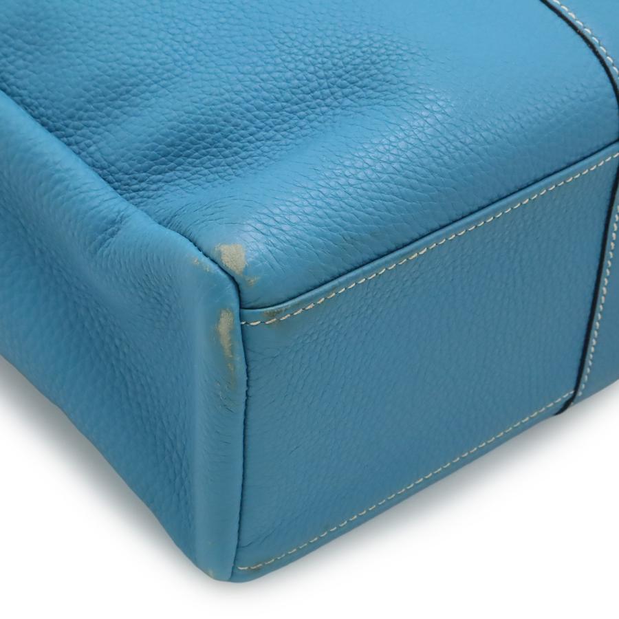 HERMES エルメス フールトゥ トートMM オールレザー トートバッグ ハンドバッグ トリヨンクレマンス レザー ブルー シルバー金具 □G刻印 | HERMES | 02