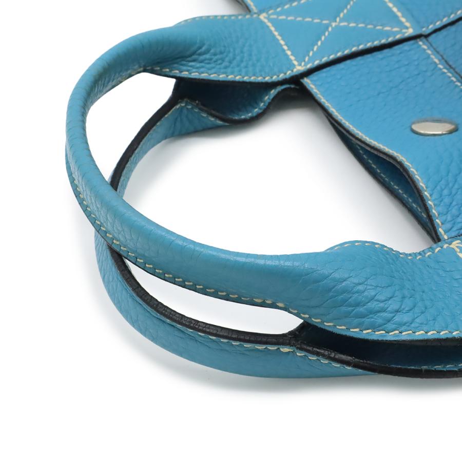 HERMES エルメス フールトゥ トートMM オールレザー トートバッグ ハンドバッグ トリヨンクレマンス レザー ブルー シルバー金具 □G刻印 | HERMES | 03