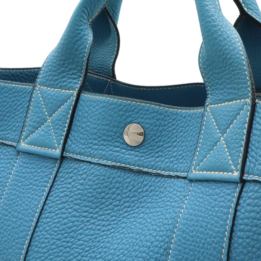 HERMES エルメス フールトゥ トートMM オールレザー トートバッグ ハンドバッグ トリヨンクレマンス レザー ブルー シルバー金具 □G刻印 | HERMES | 05