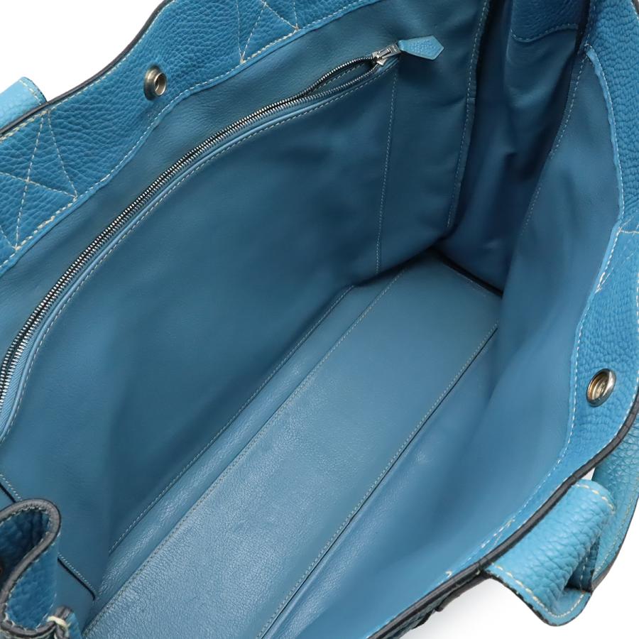 HERMES エルメス フールトゥ トートMM オールレザー トートバッグ ハンドバッグ トリヨンクレマンス レザー ブルー シルバー金具 □G刻印 | HERMES | 06