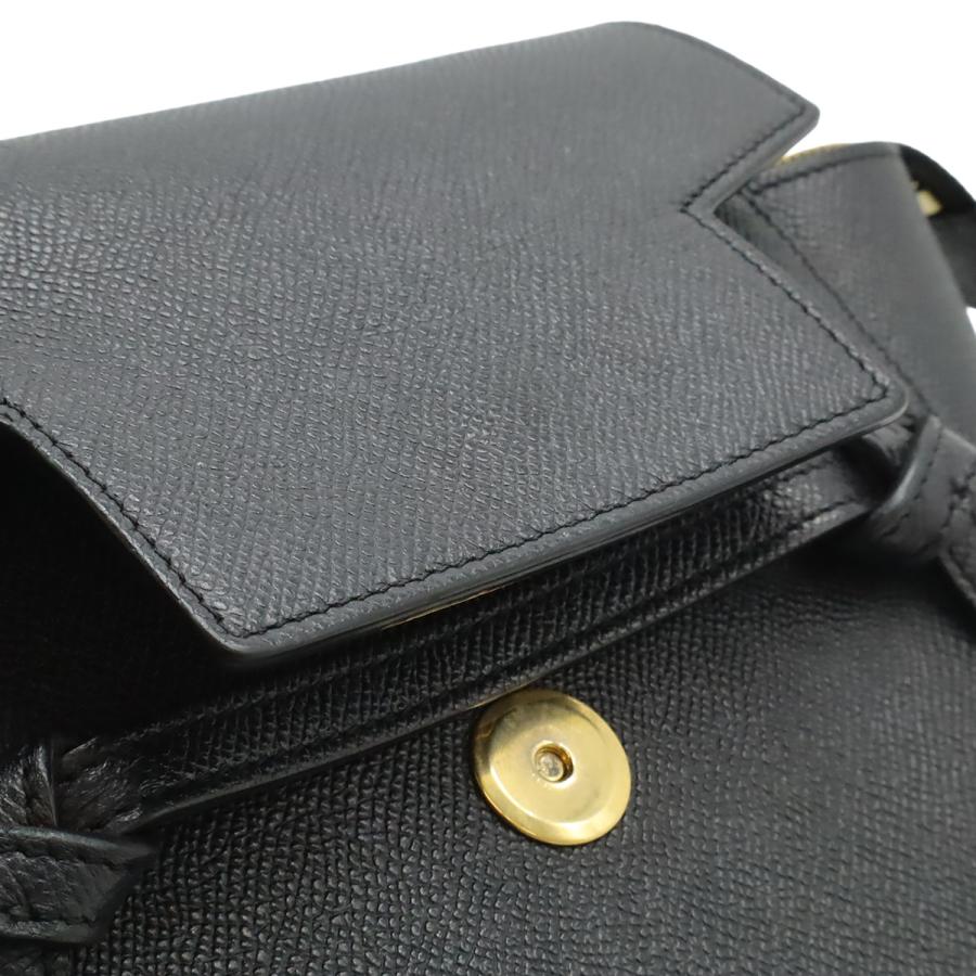 CELINE セリーヌ ベルトバッグ ナノ ハンドバッグ ミニバッグ 2WAY ショルダーバッグ 斜め掛け レザー ブラック 黒 ゴールド金具 189003 | CELINE | 08