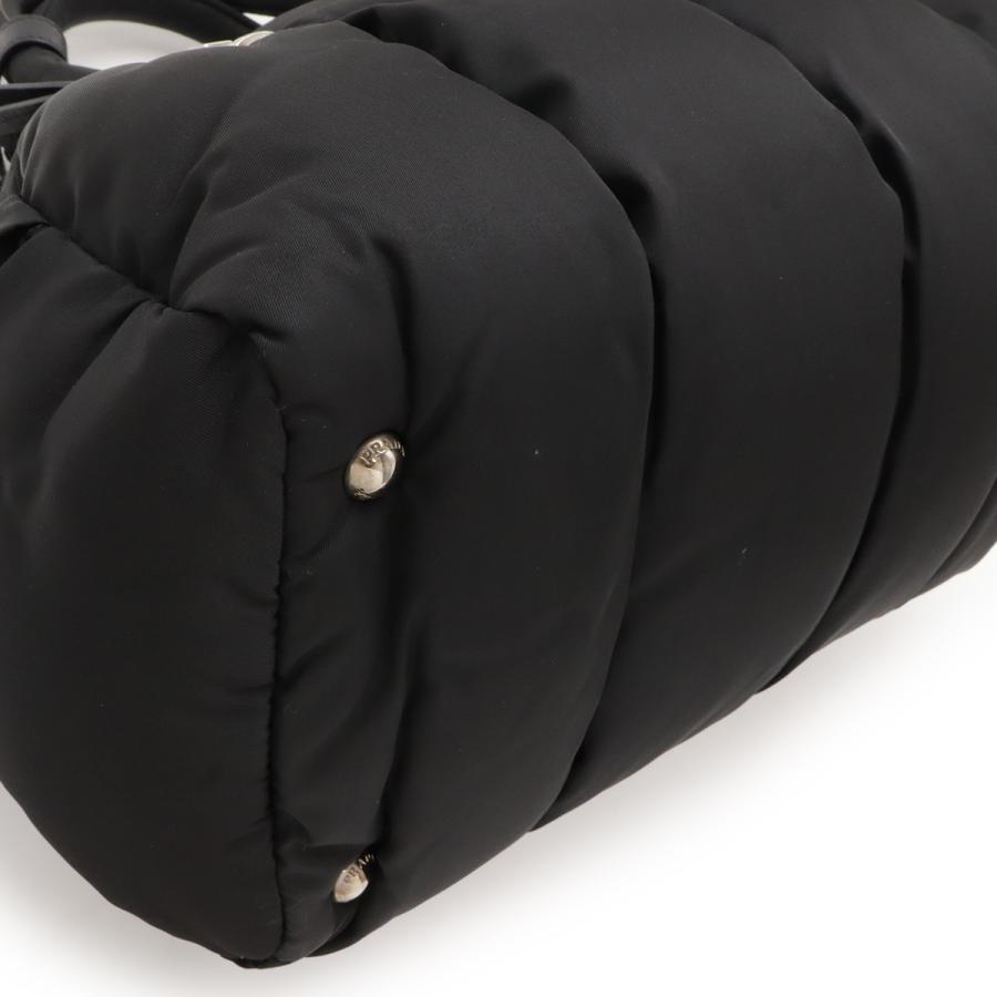 PRADA プラダ テスート ボンバー ハンドバッグ トートバッグ 2WAY ショルダーバッグ ナイロン レザー NERO 黒 ブラック シルバー金具 | PRADA | 02
