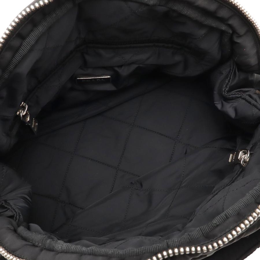 PRADA プラダ テスート ボンバー ハンドバッグ トートバッグ 2WAY ショルダーバッグ ナイロン レザー NERO 黒 ブラック シルバー金具 | PRADA | 06