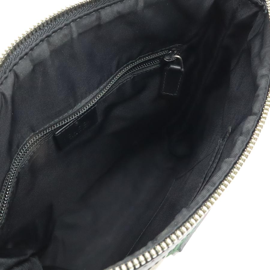 GUCCI グッチ GGスプリーム シェリーライン ウェブ フラット メッセンジャーバッグ ショルダーバッグ 斜め掛け PVC ベージュ ブラック 黒 | GUCCI | 06