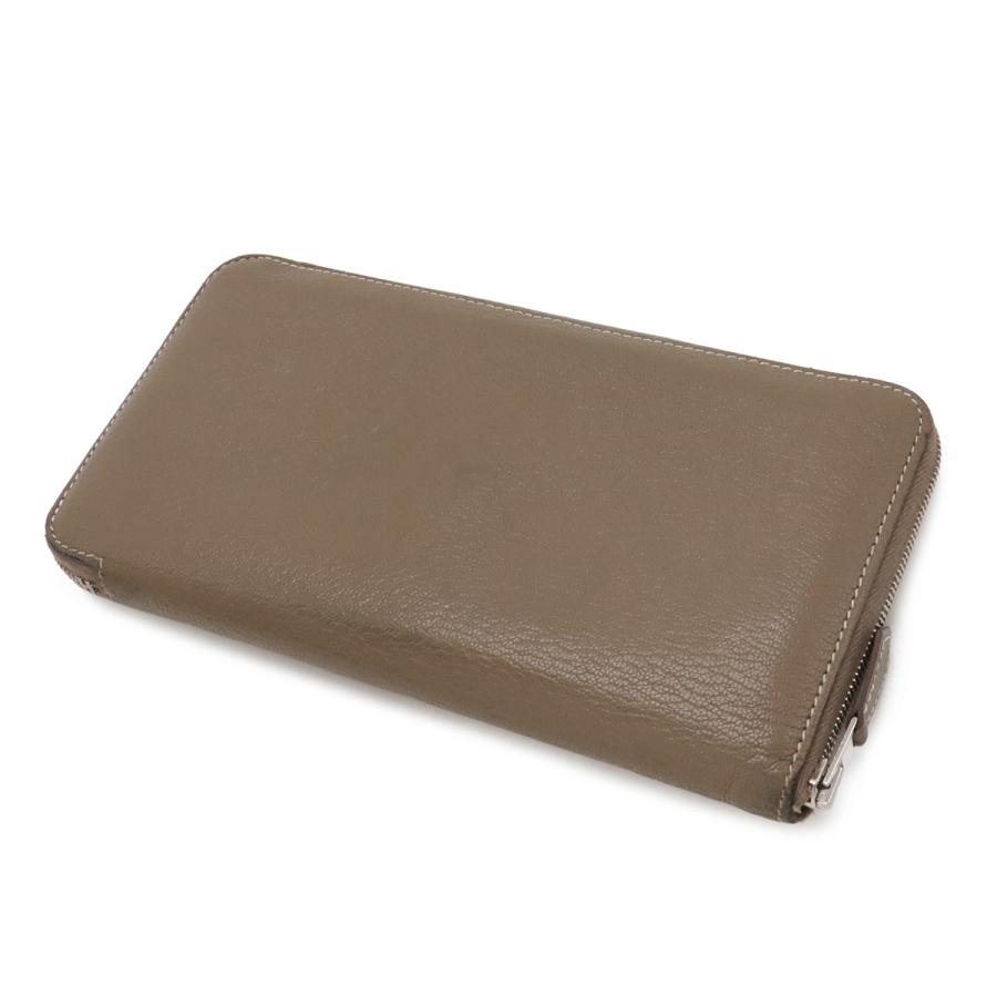 HERMES エルメス アザップロング オールレザー ラウンドファスナー 長財布 シェーブル エトゥープ グレージュ系 シルバー金具 X刻印 | HERMES | 01