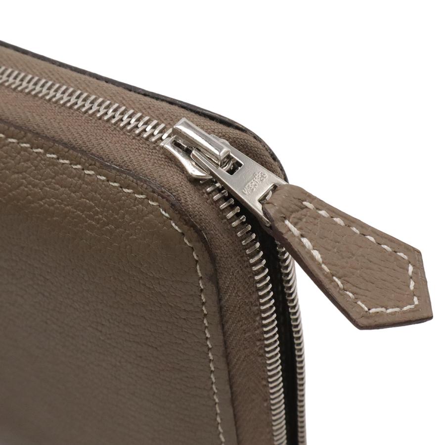 HERMES エルメス アザップロング オールレザー ラウンドファスナー 長財布 シェーブル エトゥープ グレージュ系 シルバー金具 X刻印 | HERMES | 03