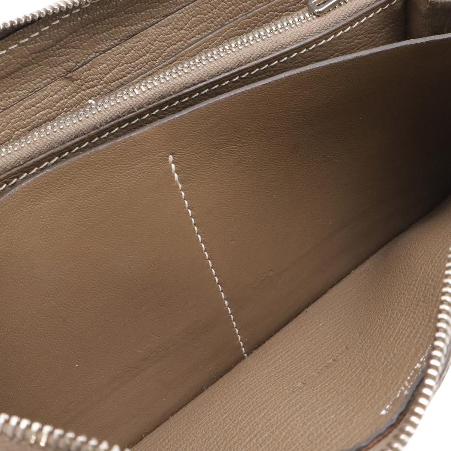 HERMES エルメス アザップロング オールレザー ラウンドファスナー 長財布 シェーブル エトゥープ グレージュ系 シルバー金具 X刻印 | HERMES | 07