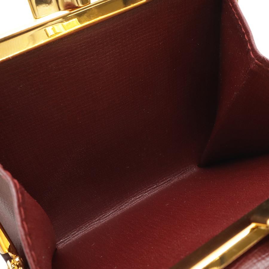 Cartier カルティエ マストライン マスト ドゥ カルティエ 3つ折財布 三つ折り財布 がま口 ガマ口 レザー ボルドー 赤 ゴールド金具 | Cartier | 06