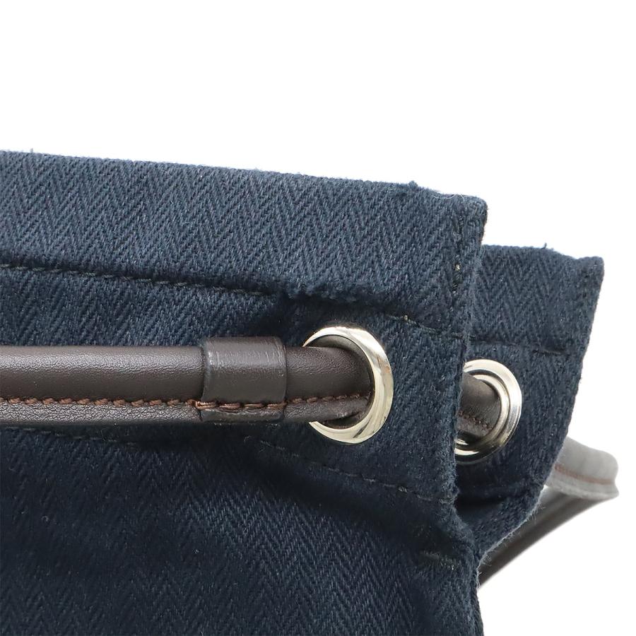 HERMES エルメス サック アリーヌ リュックサック バックパック トワルシェブロン レザー ネイビー ブラウン 紺 茶 Y刻印 | HERMES | 03