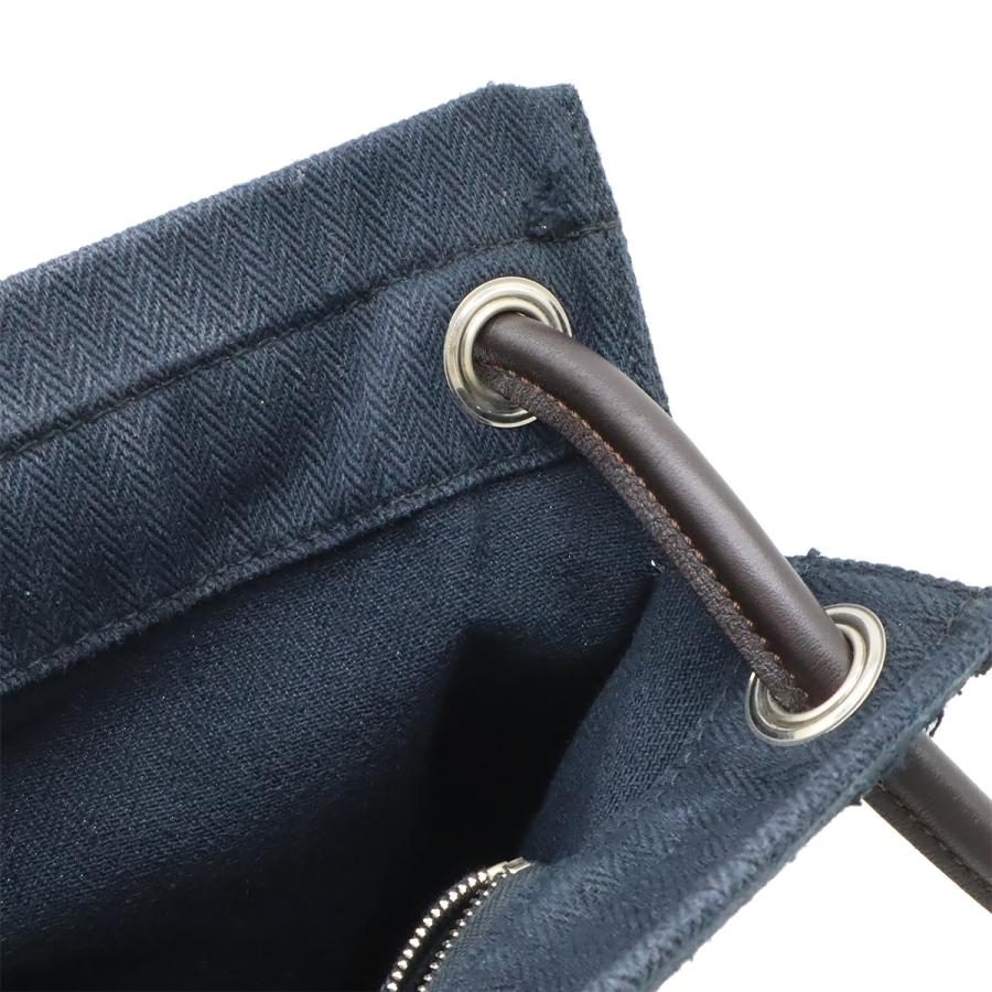 HERMES エルメス サック アリーヌ リュックサック バックパック トワルシェブロン レザー ネイビー ブラウン 紺 茶 Y刻印 | HERMES | 05