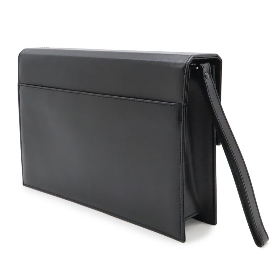 dunhill ダンヒル セカンドバッグ クラッチバッグ レザー ブラック 黒 シルバー金具 | dunhill | 01