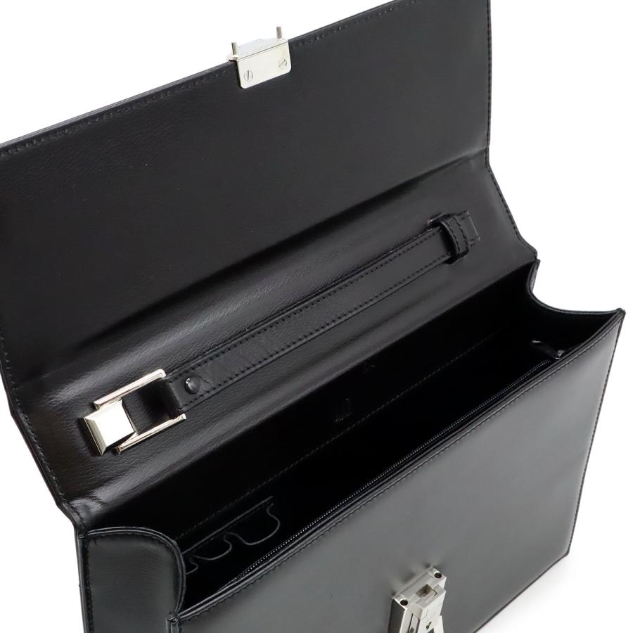 dunhill ダンヒル セカンドバッグ クラッチバッグ レザー ブラック 黒 シルバー金具 | dunhill | 04
