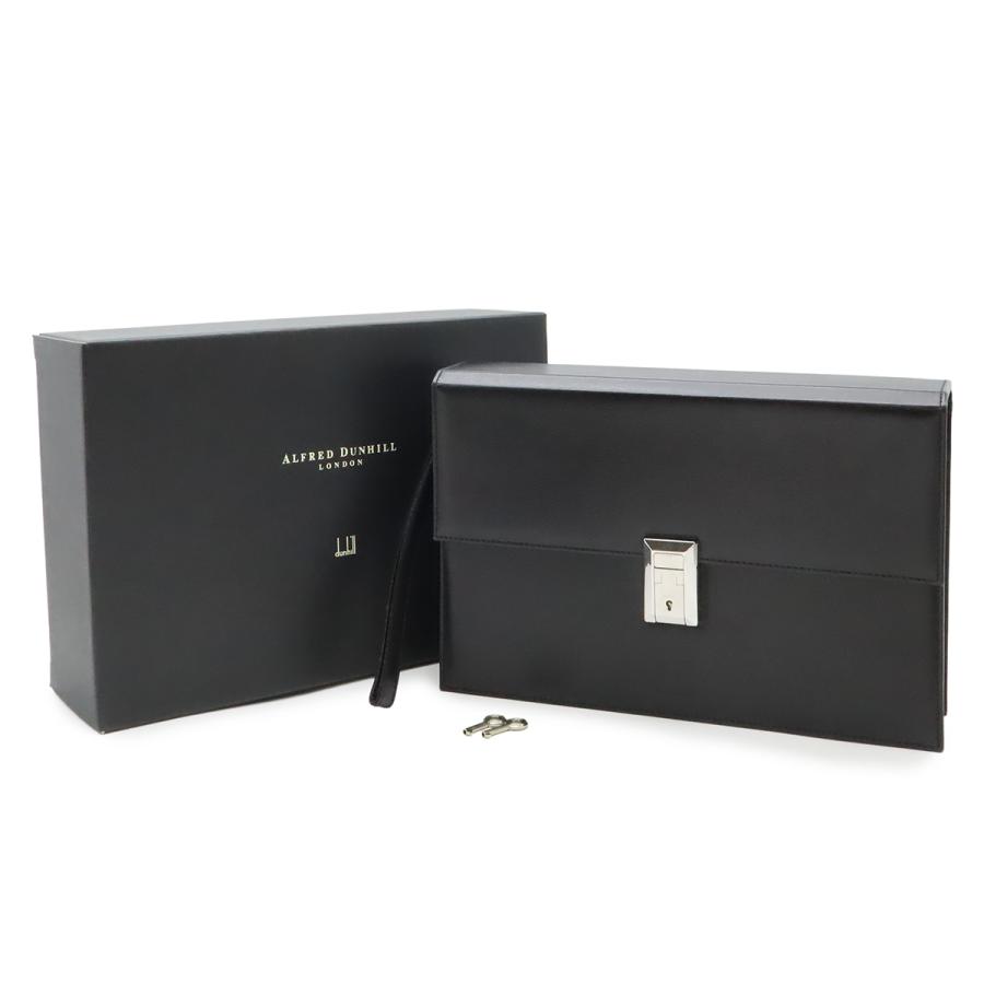 dunhill ダンヒル セカンドバッグ クラッチバッグ レザー ブラック 黒 シルバー金具 | dunhill | 08