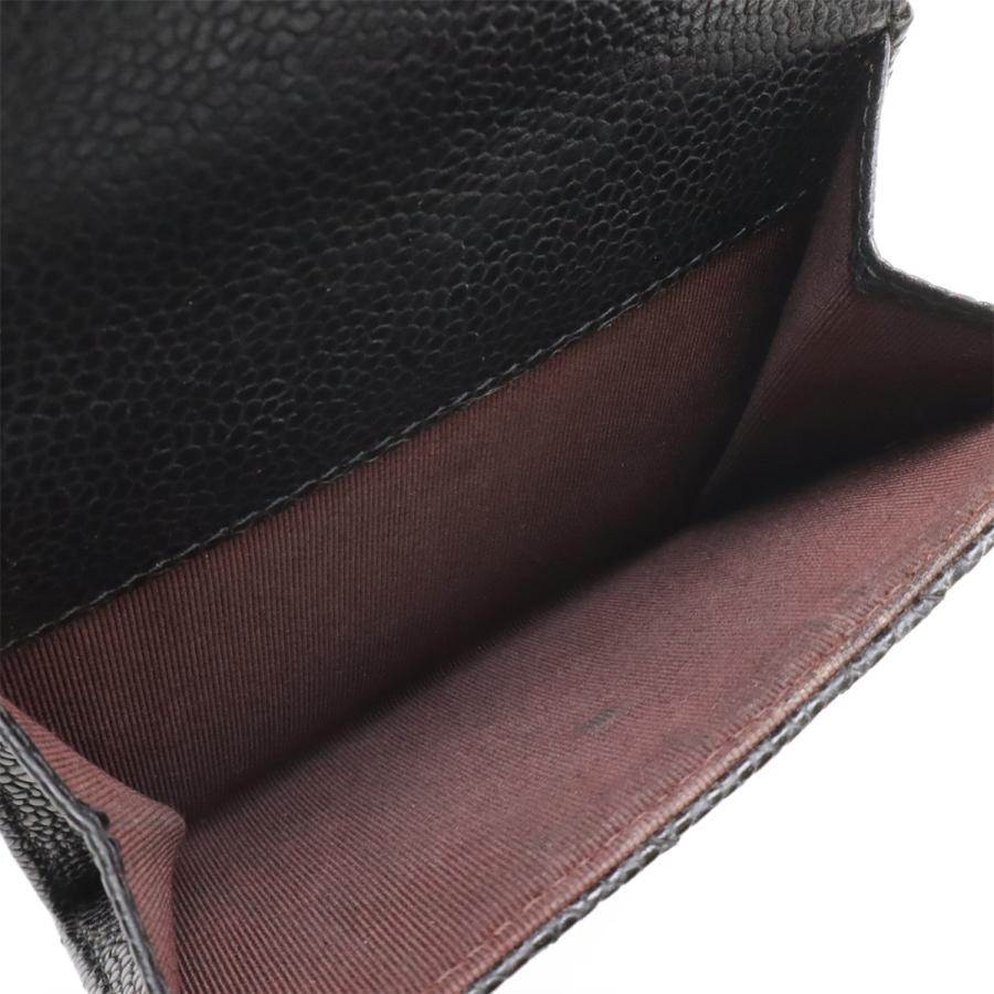 CHANEL シャネル マトラッセ ココマーク 2つ折財布 二つ折り Wホック財布 ダブルホック キャビアスキン レザー 黒 ブラック ゴールド金具 | CHANEL | 07