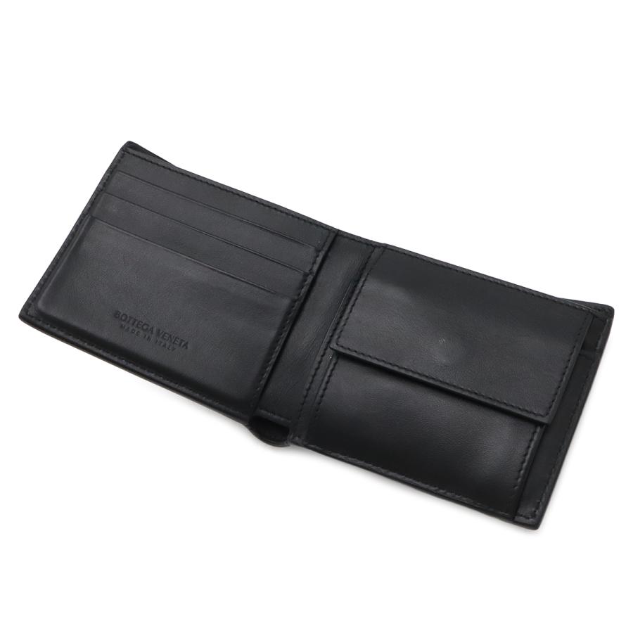 BOTTEGA VENETA ボッテガ ヴェネタ ボッテガベネタ マキシイントレチャート カセット 2つ折財布 二つ折り財布 レザー ブラック 黒 749455 | BOTTEGA VENETA | 03