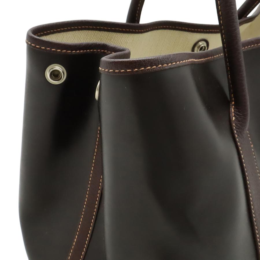 HERMES エルメス ガーデンパーティPM トートPM トートバッグ ハンドバッグ アマゾニア レザー ダークカーキ系 ダークブラウン | HERMES | 04