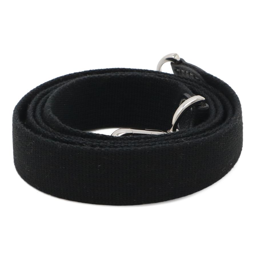 HERMES エルメス ショルダーストラップ ガーデンパーティ用 110cm キャンバス レザー ブラック 黒 シルバー金具 | HERMES | 01