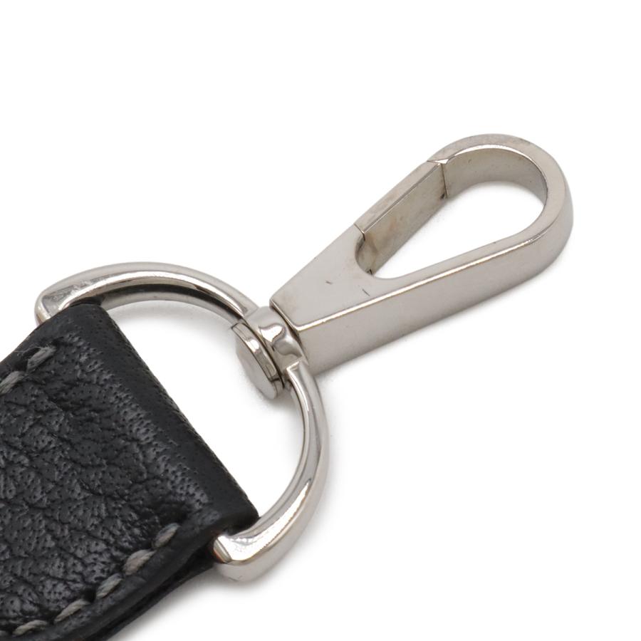 HERMES エルメス ショルダーストラップ ガーデンパーティ用 110cm キャンバス レザー ブラック 黒 シルバー金具 | HERMES | 03