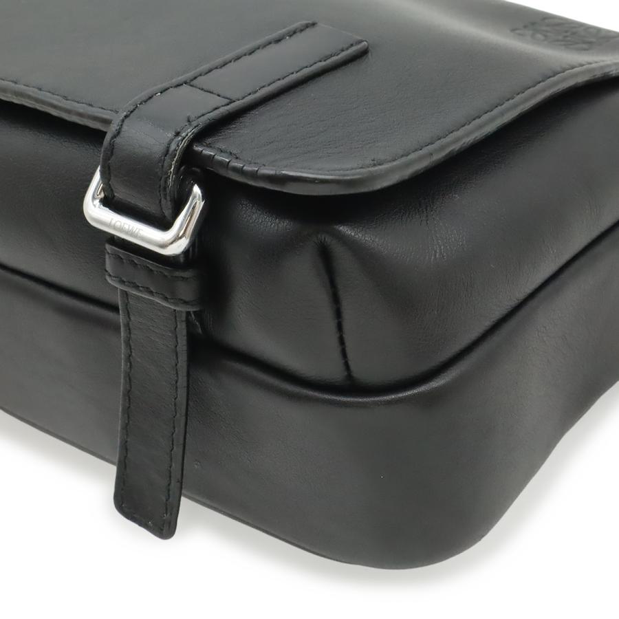 LOEWE ロエベ アナグラム ミリタリーメッセンジャーバッグ XS ショルダーバッグ 斜め掛け レザー ブラック 黒 シルバー金具 B553A72X27 | LOEWE | 02