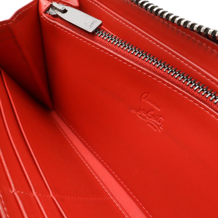 Christian Louboutin クリスチャン ルブタン パネトーネ ロングウォレット スパイクスタッズ ラウンドファスナー 長財布 レザー ブラック | Christian Louboutin | 05