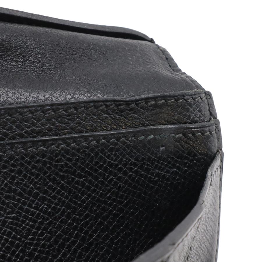 HERMES エルメス ベアン クラシック 2つ折長財布 二つ折り長財布 ヴォーエプソン レザー ブラック 黒 シルバー金具 □F刻印 | HERMES | 06