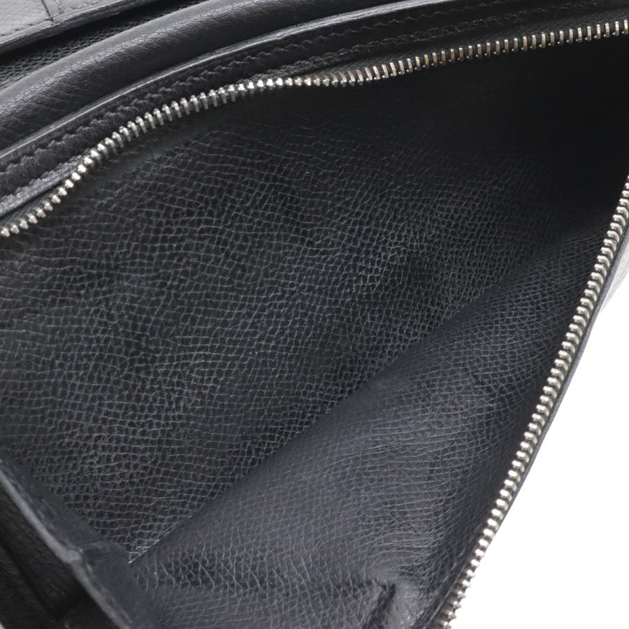 HERMES エルメス ベアン クラシック 2つ折長財布 二つ折り長財布 ヴォーエプソン レザー ブラック 黒 シルバー金具 □F刻印 | HERMES | 08