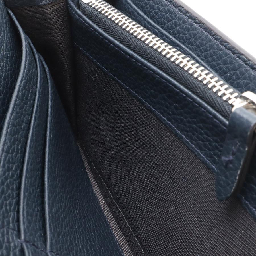 JIMMY CHOO ジミー チュウ ジミーチュウ MARTINA-C マルティナ フラップウォレット クリスタルバックル 2つ折長財布 レザー ネイビー | JIMMY CHOO | 06
