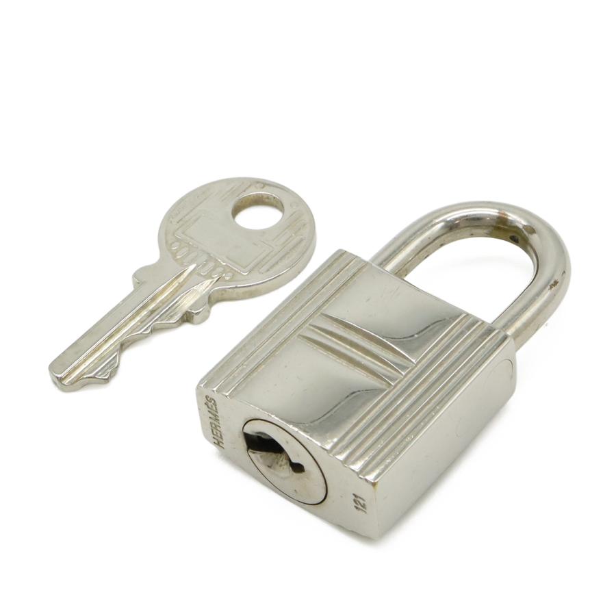 HERMES エルメス カデナ パドロック 南京錠 No.121 鍵 カギ キー付き メタル シルバー | HERMES