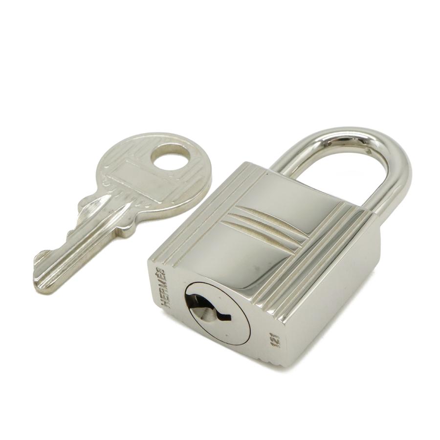 HERMES エルメス カデナ パドロック 南京錠 No.121 鍵 カギ キー付き メタル シルバー | HERMES
