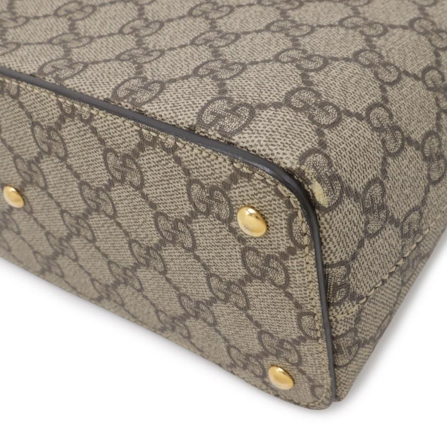 GUCCI グッチ GGスプリーム ハンドバッグ ミニバッグ 2WAY ショルダーバッグ 斜め掛け PVC レザー ベージュ ブラウン 茶 ゴールド金具 | GUCCI | 02