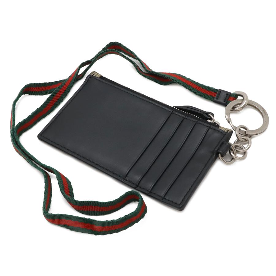 GUCCI グッチ GGスプリーム キングスネーク 蛇 コインケース 小銭入れ カードホルダー ネックストラップ PVC レザー ベージュ レッド | GUCCI | 01