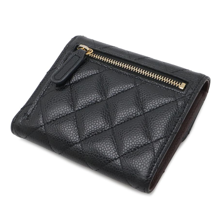 CHANEL シャネル マトラッセ ココマーク クラシック スモール フラップ ウォレット 3つ折財布 キャビアスキン レザー ブラック | CHANEL | 01