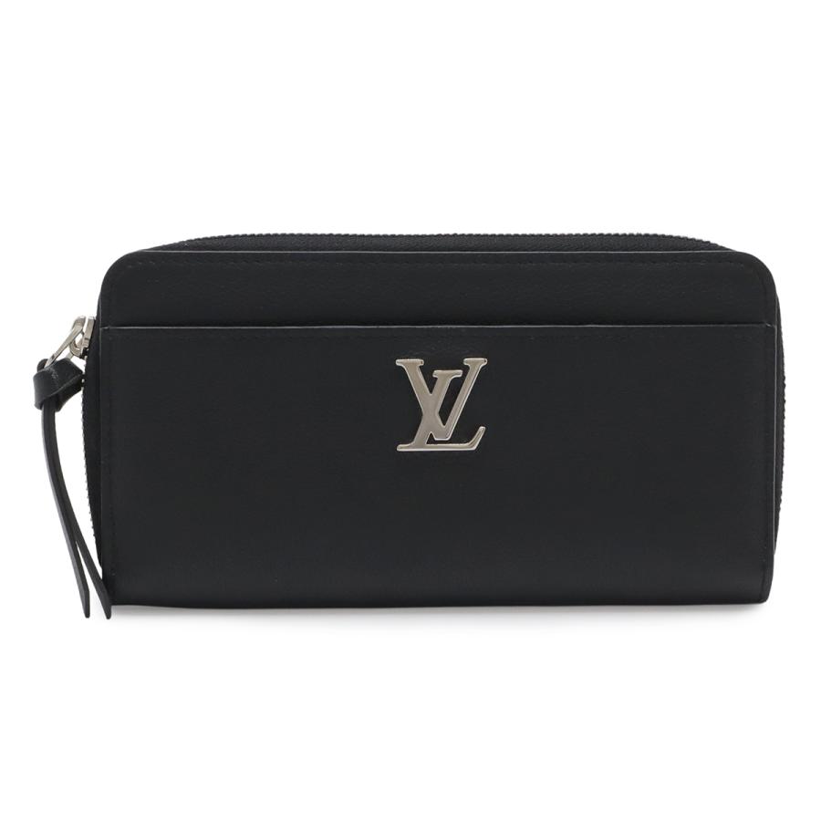 LOUIS VUITTON ルイ ヴィトン ジッピー ロックミー ロゴ ラウンドファスナー 長財布 カーフレザー ノワール 黒 ブラック シルバー金具 | LOUIS VUITTON