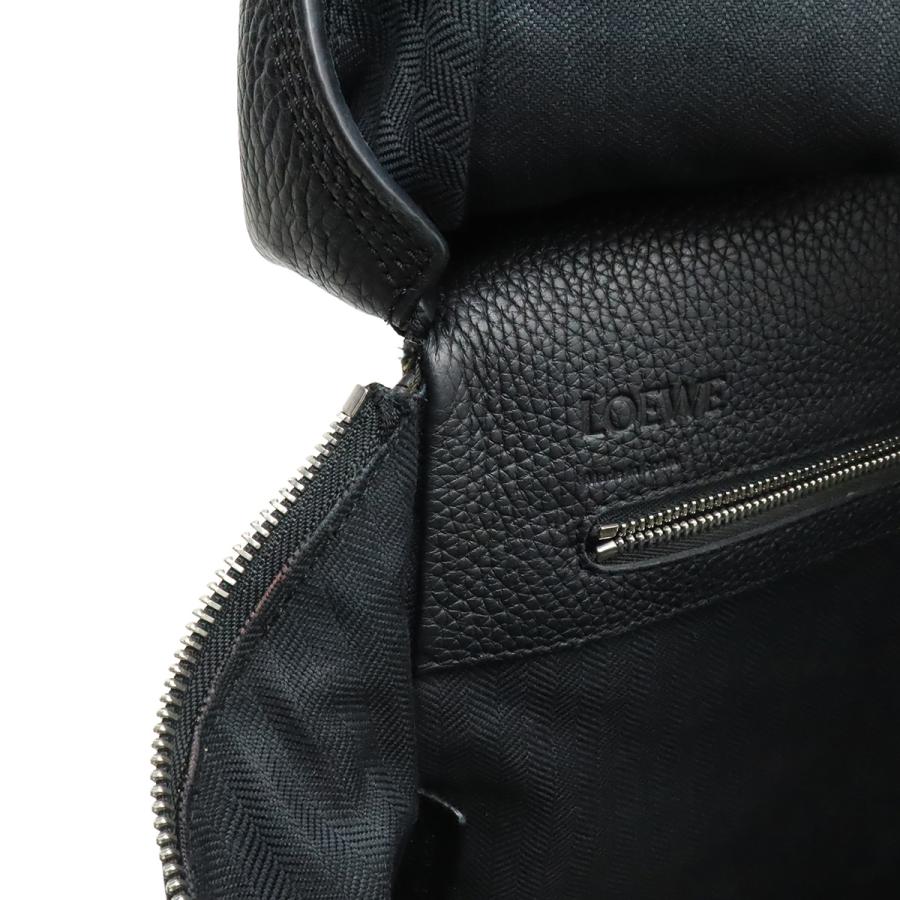 LOEWE ロエベ Tバックパック スモール リュックサック カーフスキン レザー ブラック 黒 シルバー金具 | LOEWE | 08