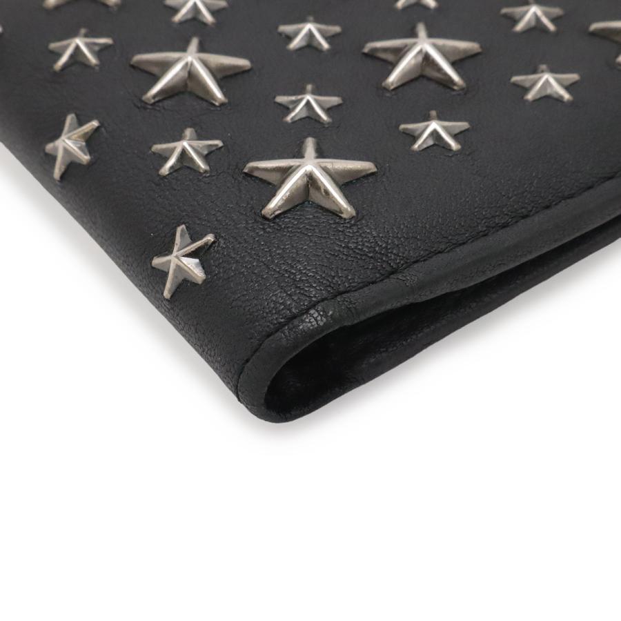 JIMMY CHOO ジミー チュウ ジミーチュウ ALBANY アルバニー 2つ折財布 二つ折り財布 スタースタッズ レザー ブラック 黒 シルバー金具 | JIMMY CHOO | 02