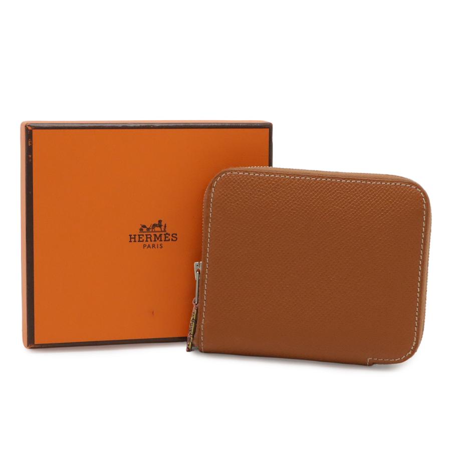 HERMES エルメス アザップシルクイン コンパクト コインケース 小銭入れ コインパース ラウンドファスナー ヴォーエプソン コニャック | HERMES | 07