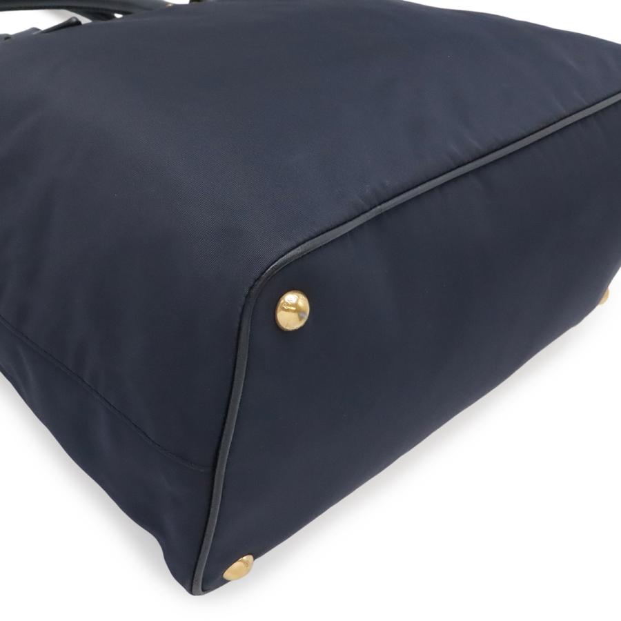 PRADA プラダ トートバッグ ショルダーバッグ ハンドバッグ 2WAY ショルダーバッグ ナイロン レザー ネイビー 紺 ゴールド金具 1BC060 | PRADA | 02
