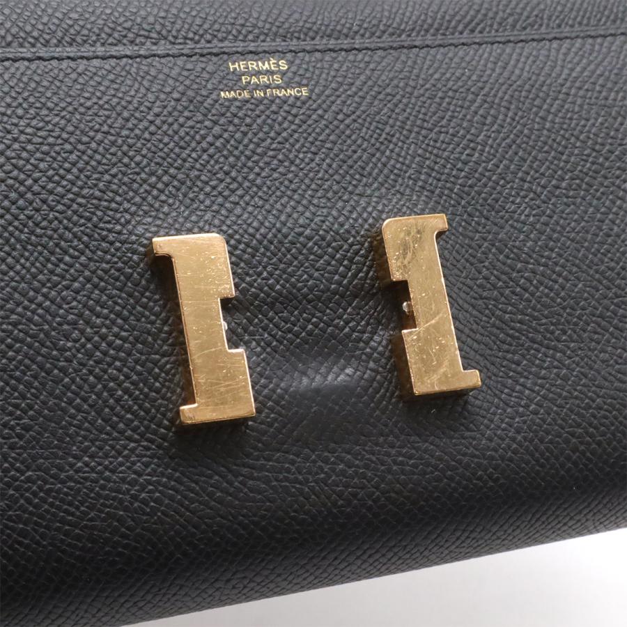 HERMES エルメス コンスタンス ロング フラップウォレット 2つ折長財布 二つ折り長財布 ヴォーエプソン レザー ブラック | HERMES | 03