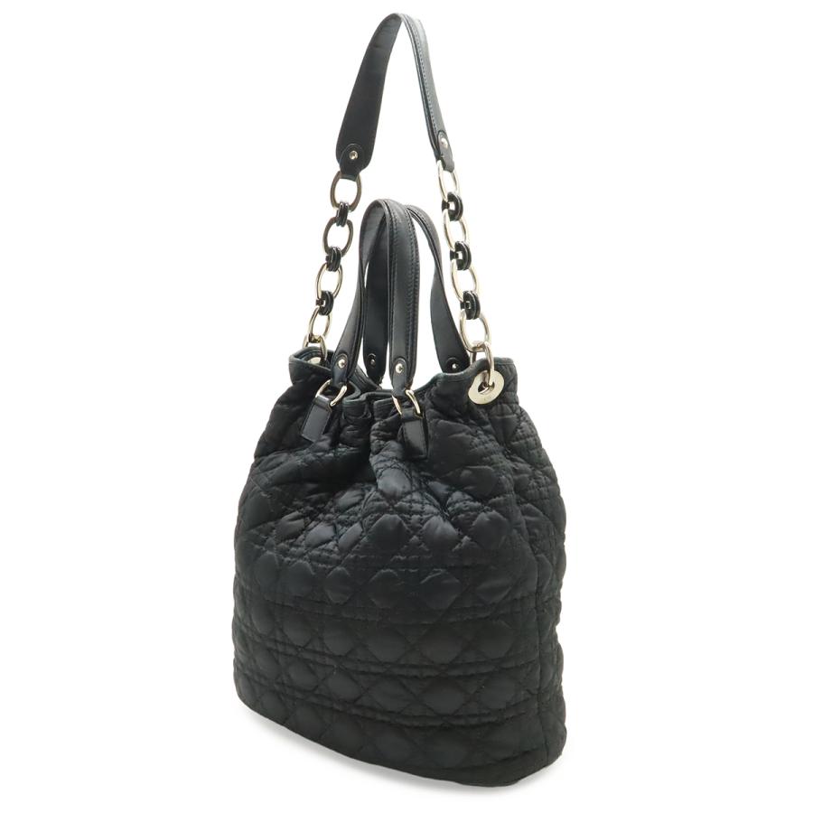 Christian Dior クリスチャン ディオール カナージュ トートバッグ 2WAY チェーンショルダー ショルダーバッグ レザー ブラック 黒 | Christian Dior | 01